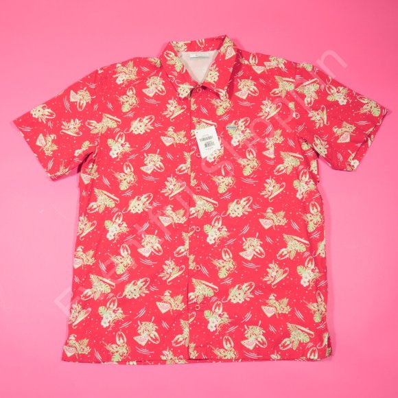 Columbia PFG Trollers Best Short Sleeve Shirt in Red Spark Lite Me Up Size M - Picture 2 of 7